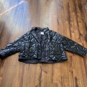 Faux Leather bomber jacket